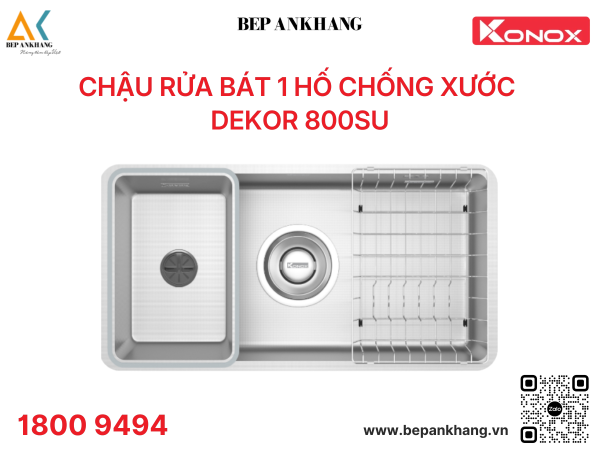 Chậu rửa bát 1 hố chống xước Dekor 800SU